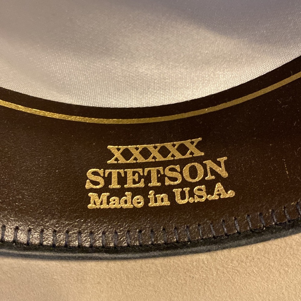 Vintage Stetson D4 Ranch Tan 4” Brim Cowboy Hat Size 7 1/4 MADE in USA PRICE… - Picture 10 of 16